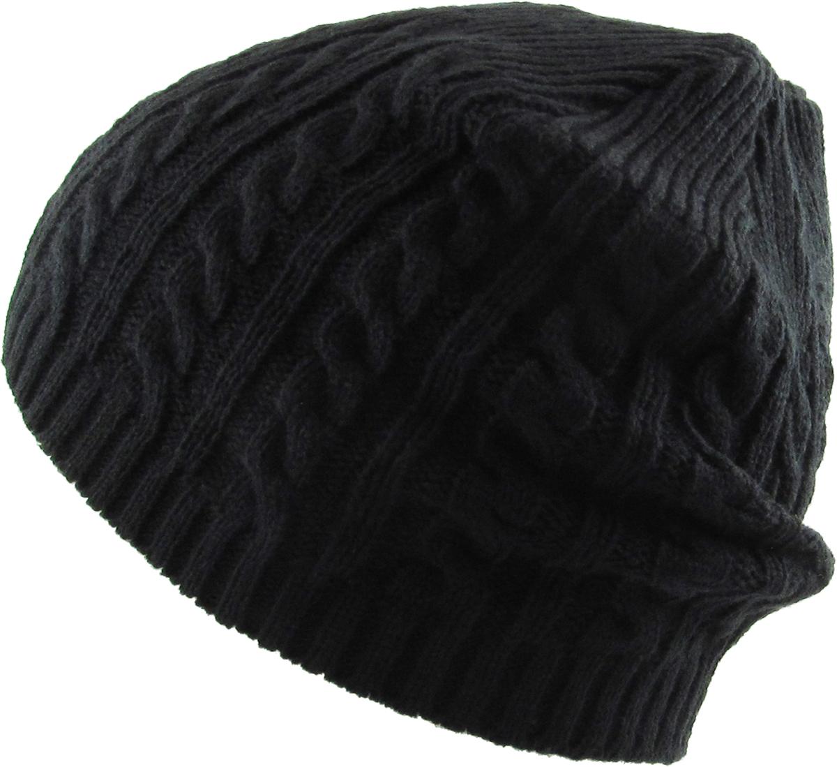 Cuffless Cable Knit Beanie | KBETHOS